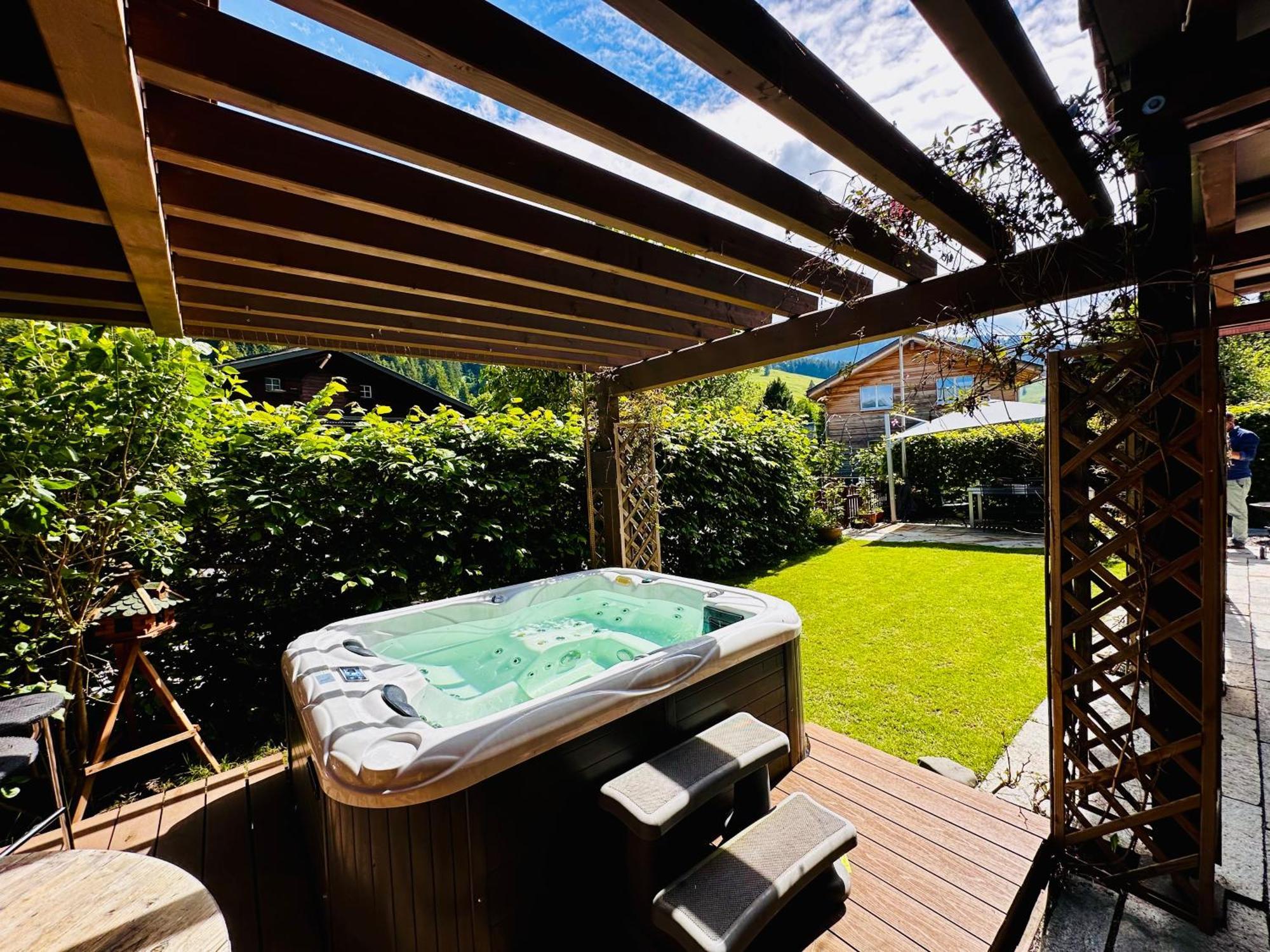 The Swiss Paradise 2 Apartment With Garden, Whirlpool, And Mountain Panorama Wirzweli Exterior foto